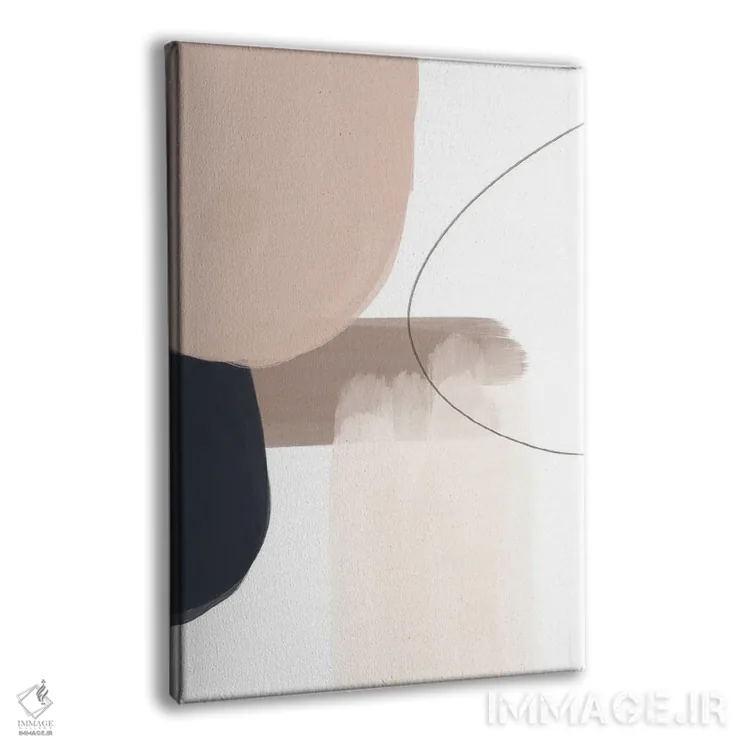 تابلو مینیمال مینیمال پاستلی اثر نیکی - نمای پرسپکتیو محصول