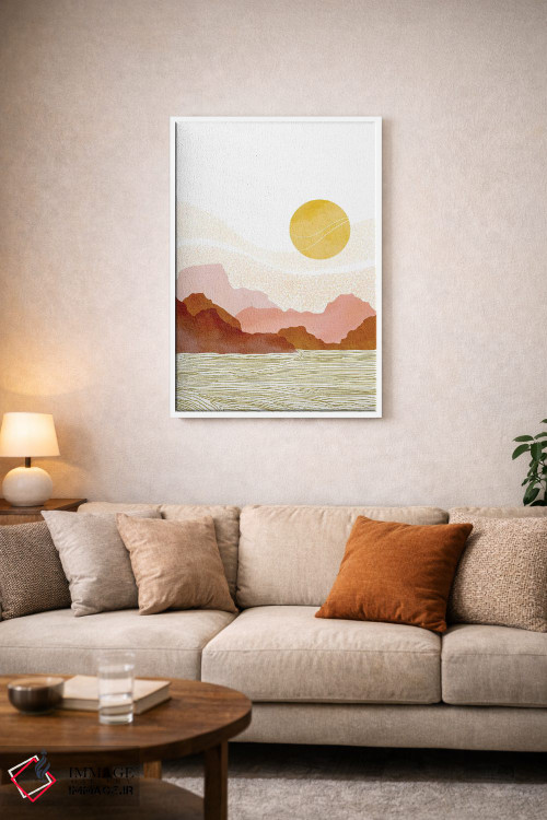 تابلو مینیمال جزایر غروب اثر نیکی - D3W