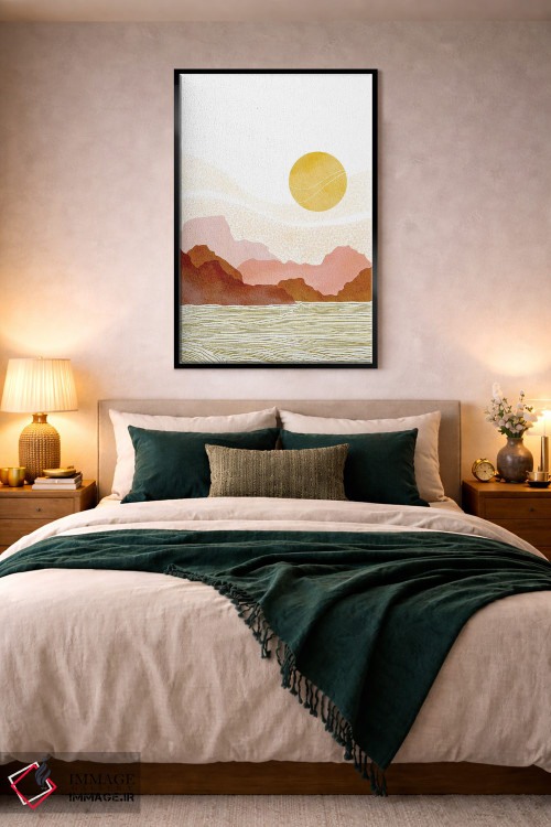 تابلو مینیمال جزایر غروب اثر نیکی - D4B