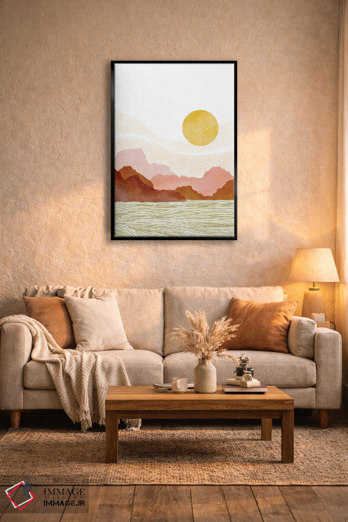 تابلو مینیمال جزایر غروب اثر نیکی - D5B