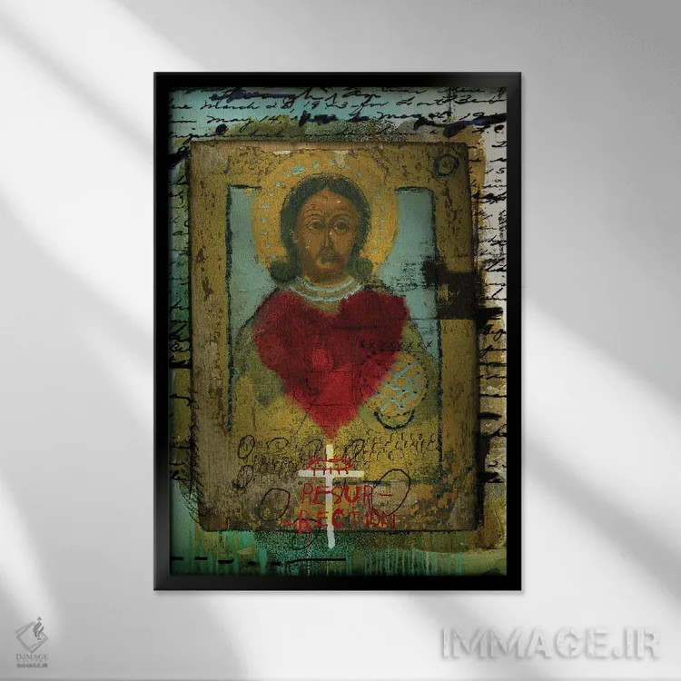 تابلو دکوراتیو کتاب مکاشفه ها اثر نیکی چو - نمای قابدار مشکی