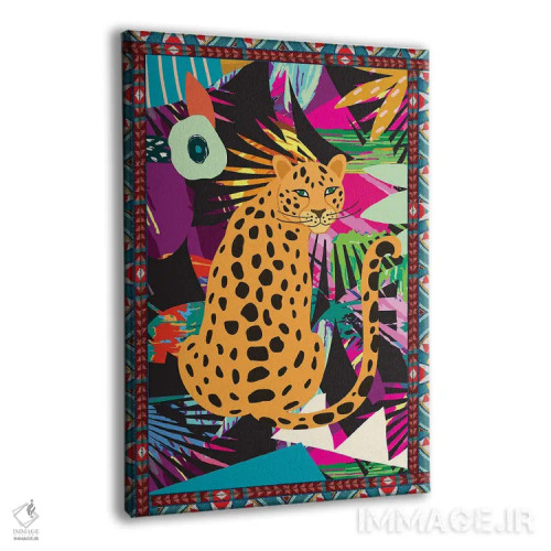 تابلو دکوراتیو زندگی یوزپلنگ اثر نیکی چو - نمای پرسپکتیو محصول