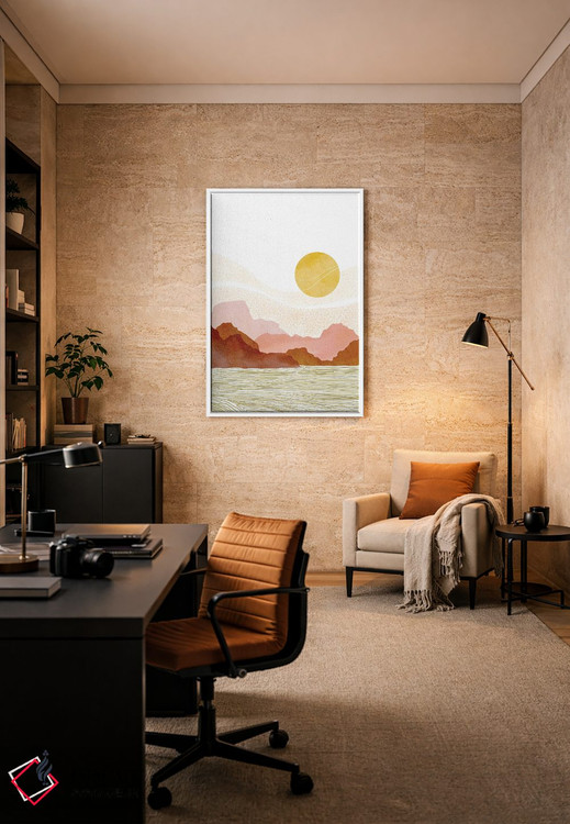 تابلو مینیمال جزایر غروب اثر نیکی - D6W