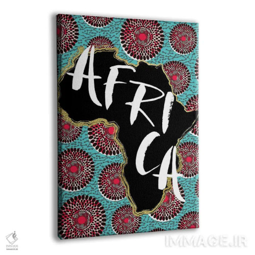 تابلو دکوراتیو نقشه آفرو اثر نیکی چو - نمای پرسپکتیو محصول