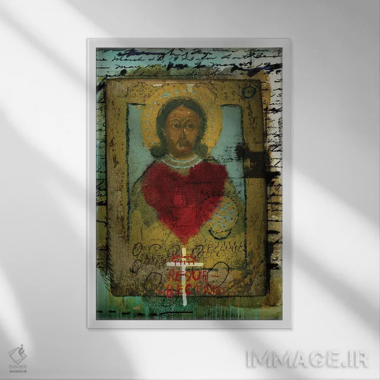 تابلو دکوراتیو کتاب مکاشفه ها اثر نیکی چو - نمای قابدار سفید