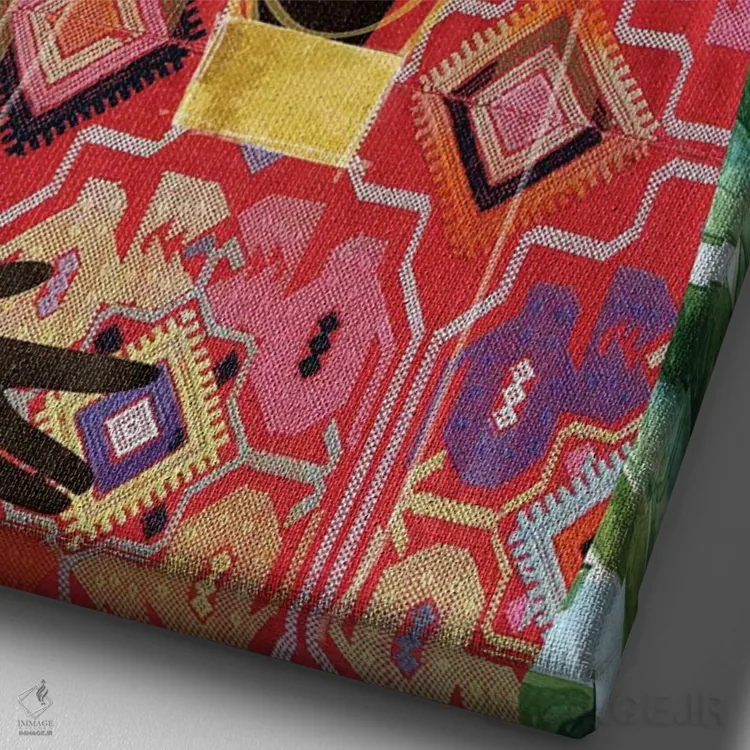 تابلو دکوراتیو مرد مدرن اثر نیکی چو - نمای نزدیک بافت بوم