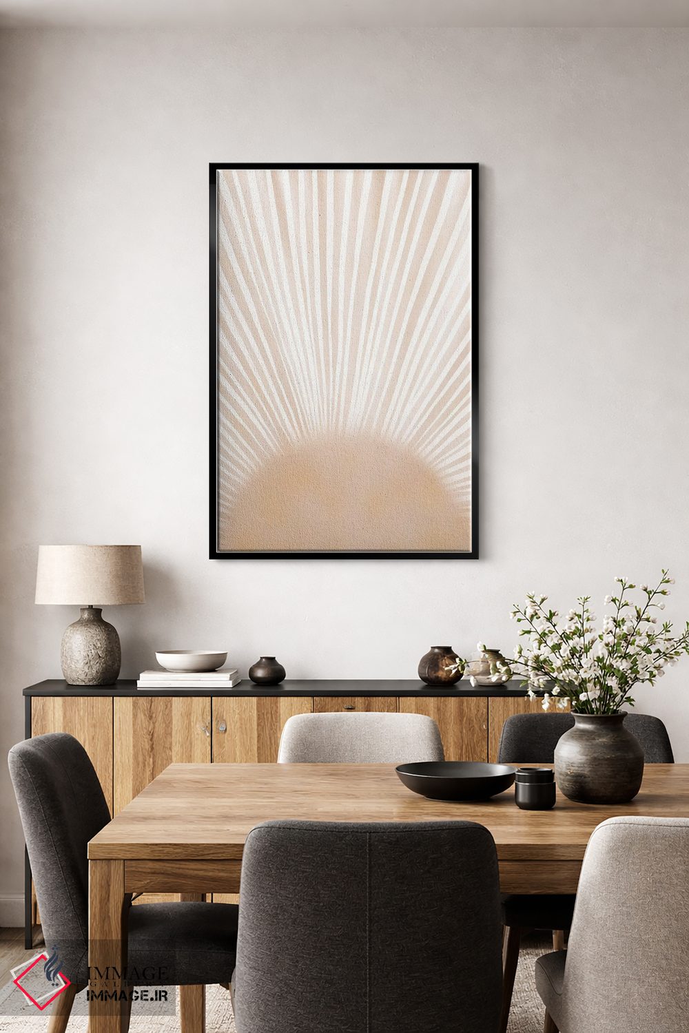 تابلو مینیمال طلوع خورشید اثر نیکی - D5B