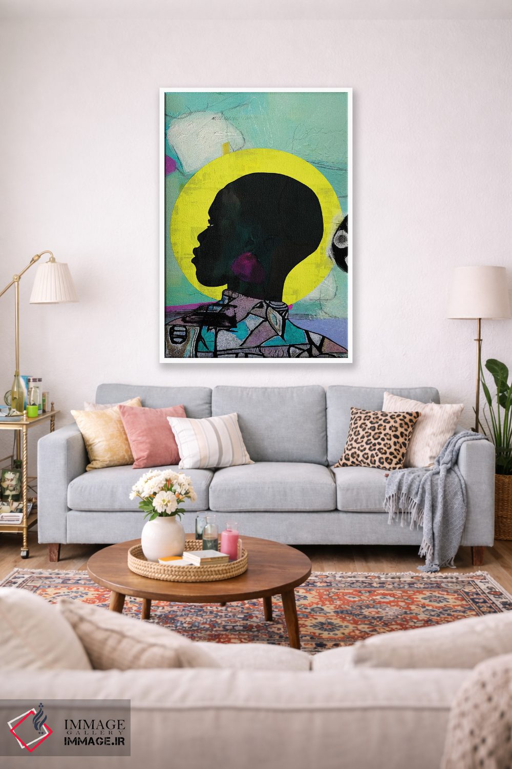 تابلو دکوراتیو او مانند خورشید است اثر نیکی چو - D1W