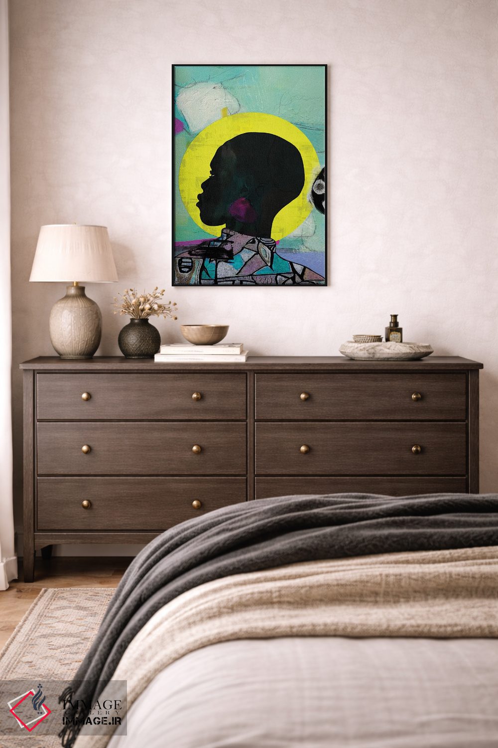 تابلو دکوراتیو او مانند خورشید است اثر نیکی چو - D2B