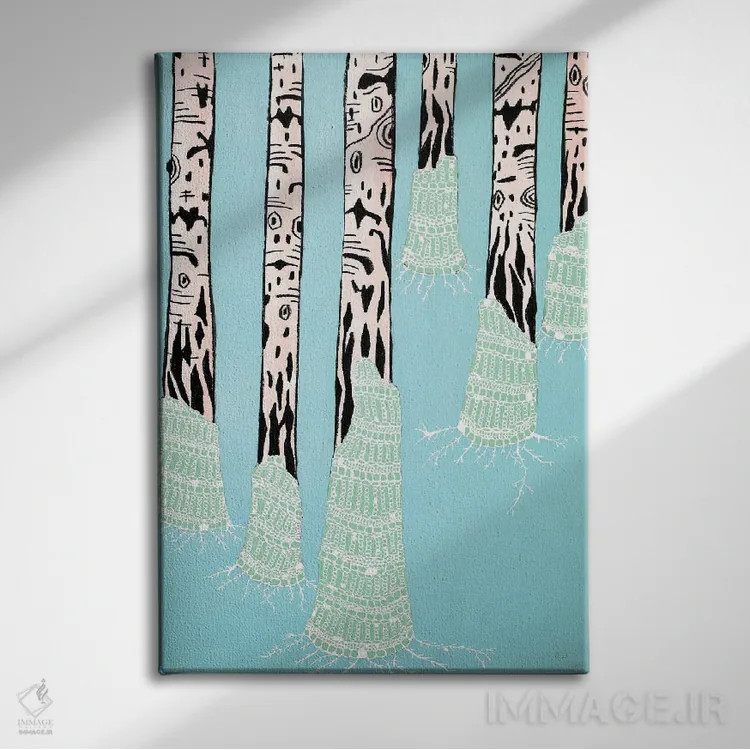 تابلو دکوراتیو خزه اثر ناینکه کویپرز - نمای روبهرو روی دیوار