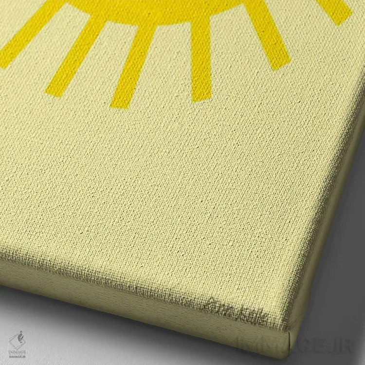 تابلو دکوراتیو آفتابی اثر آن کله - نمای نزدیک بافت بوم