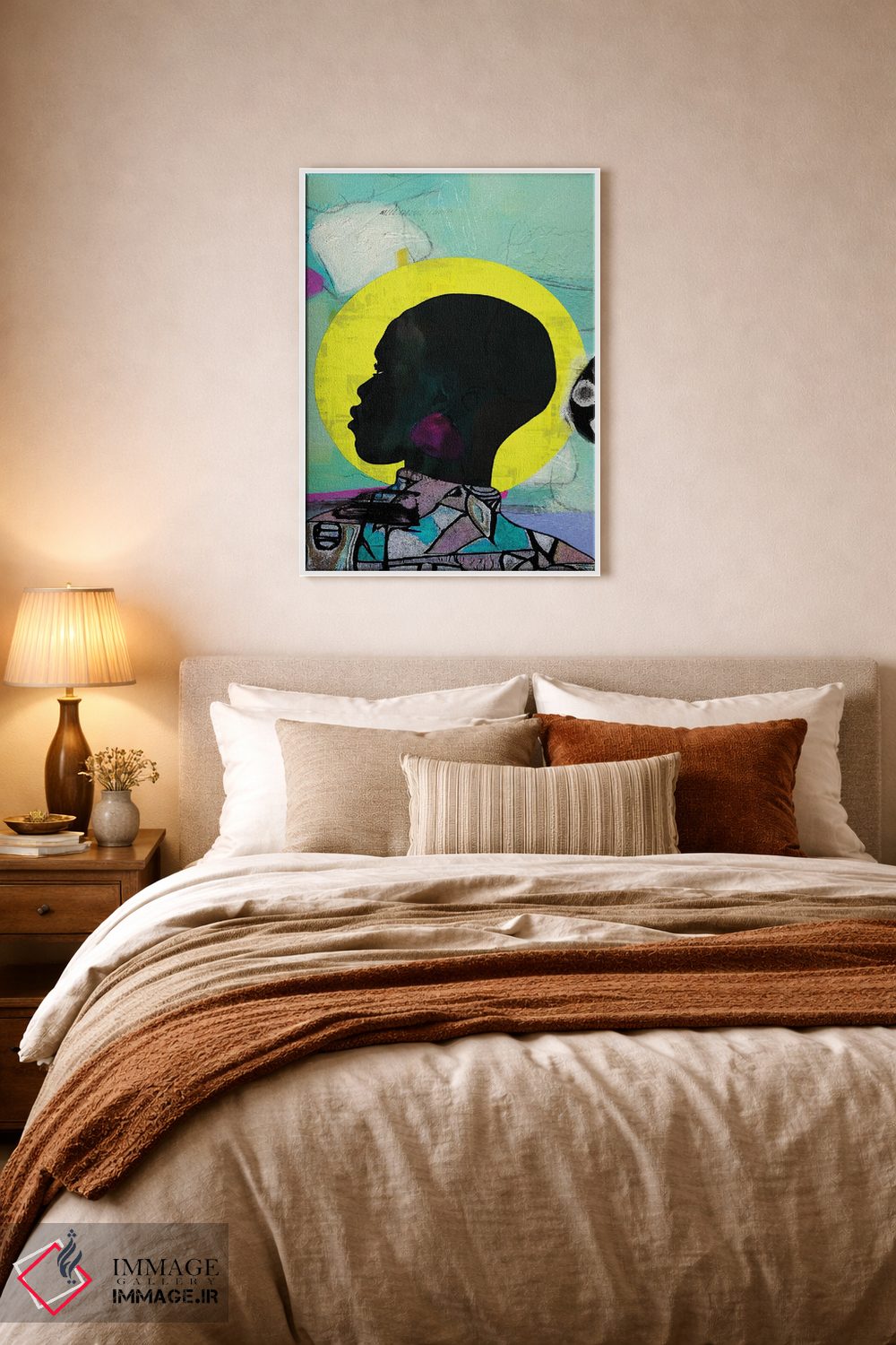 تابلو دکوراتیو او مانند خورشید است اثر نیکی چو - D5W