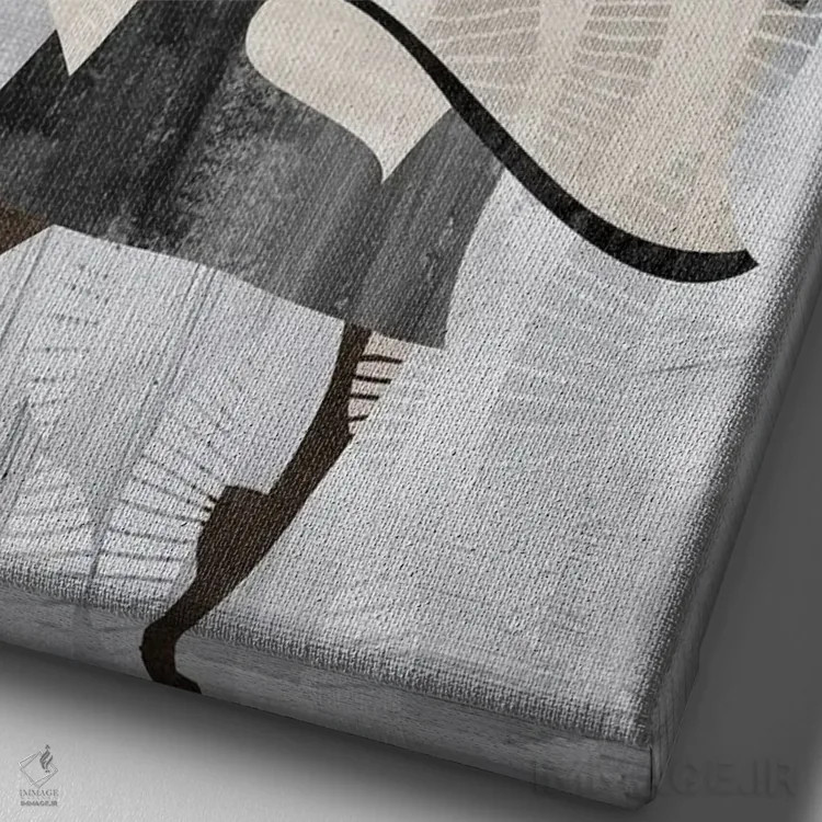 تابلو دکوراتیو زن رقصان خنثی اثر نیکی چو - نمای نزدیک بافت بوم