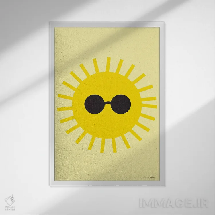 تابلو دکوراتیو آفتابی اثر آن کله - نمای قابدار سفید