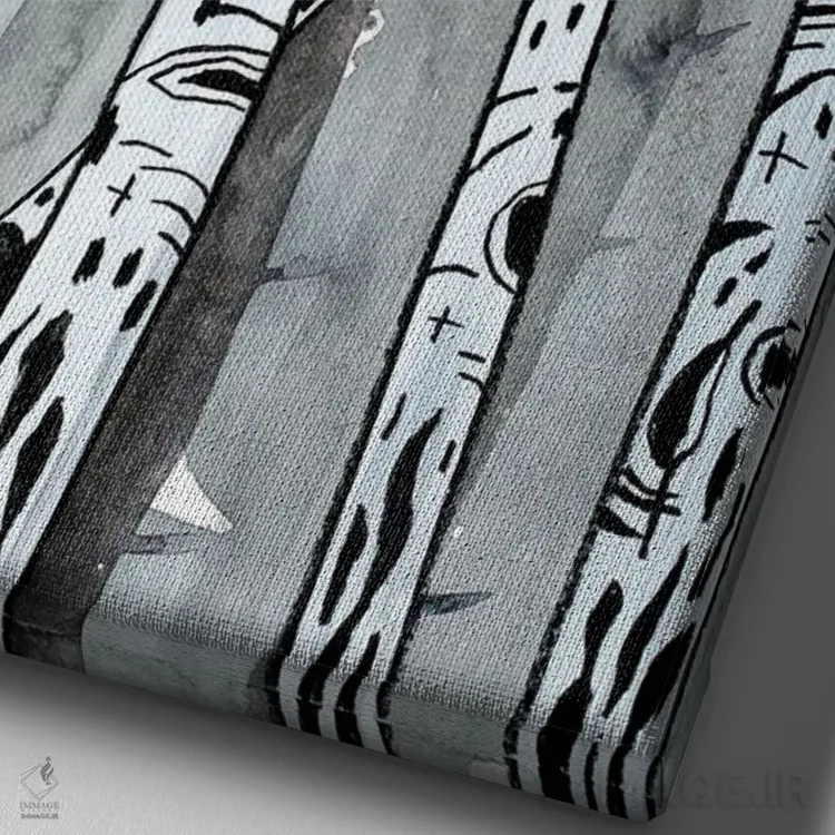 تابلو دکوراتیو پرنده شب اثر ناینکه کویپرز - نمای نزدیک بافت بوم