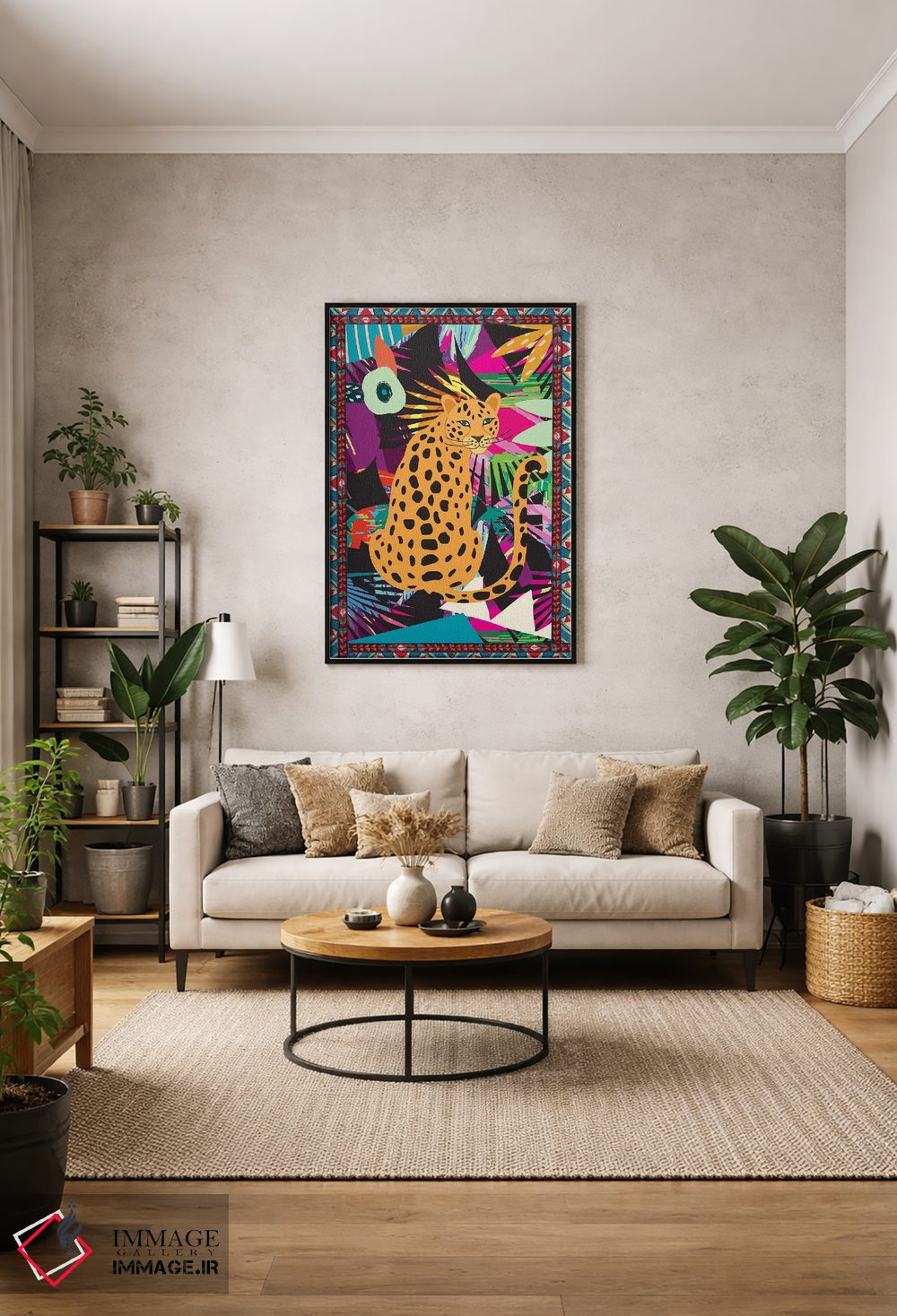 تابلو دکوراتیو زندگی یوزپلنگ اثر نیکی چو - D1B