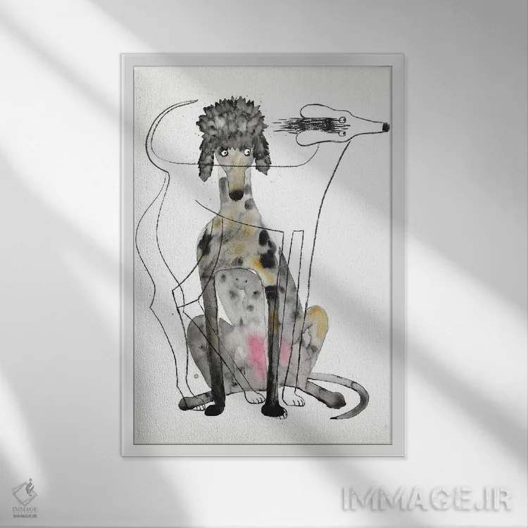 تابلو دکوراتیو بنشین اثر ناینکه کویپرز - نمای قابدار سفید