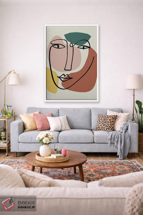 تابلو مینیمال چهره نوستالژیک جدید اثر نیکی چو - D1W