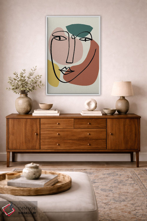 تابلو مینیمال چهره نوستالژیک جدید اثر نیکی چو - D2W