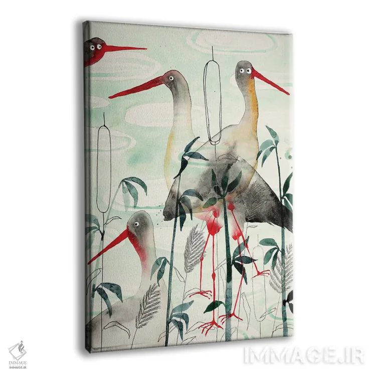 تابلو دکوراتیو لک لک ها اثر ناینکه کویپرز - نمای پرسپکتیو محصول