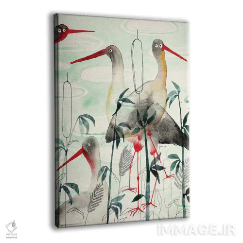 تابلو دکوراتیو لک لک ها اثر ناینکه کویپرز - نمای پرسپکتیو محصول