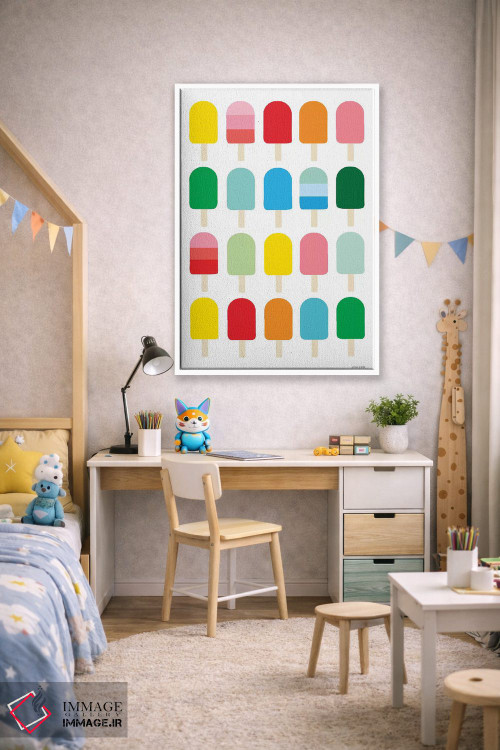 تابلو مینیمال تفریح با پاپ سیکل اثر آن کله - D1W