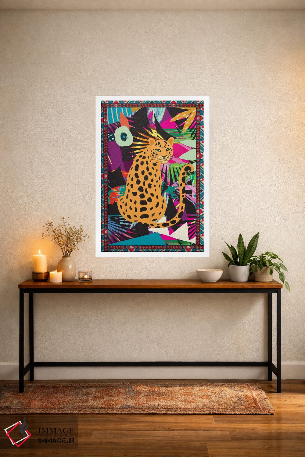 تابلو دکوراتیو زندگی یوزپلنگ اثر نیکی چو - D4W