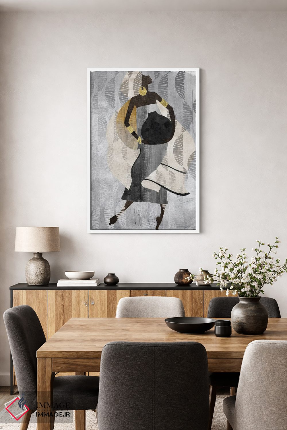 تابلو دکوراتیو زن رقصان خنثی اثر نیکی چو - D2W