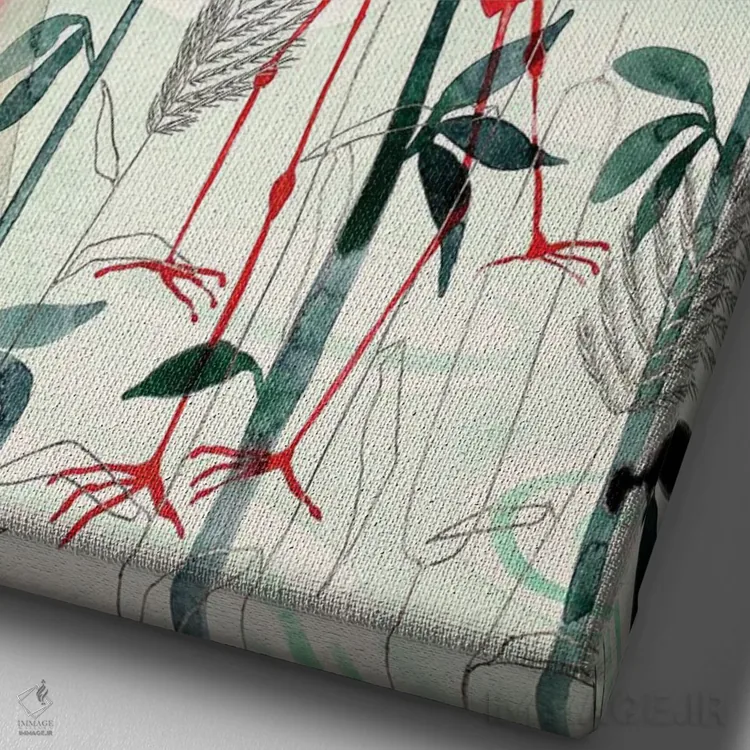 تابلو دکوراتیو لک لک ها اثر ناینکه کویپرز - نمای نزدیک بافت بوم