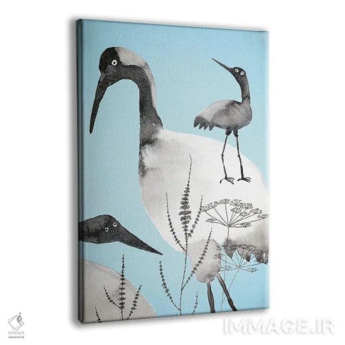 تابلو دکوراتیو درناها اثر ناینکه کویپرز - نمای پرسپکتیو محصول