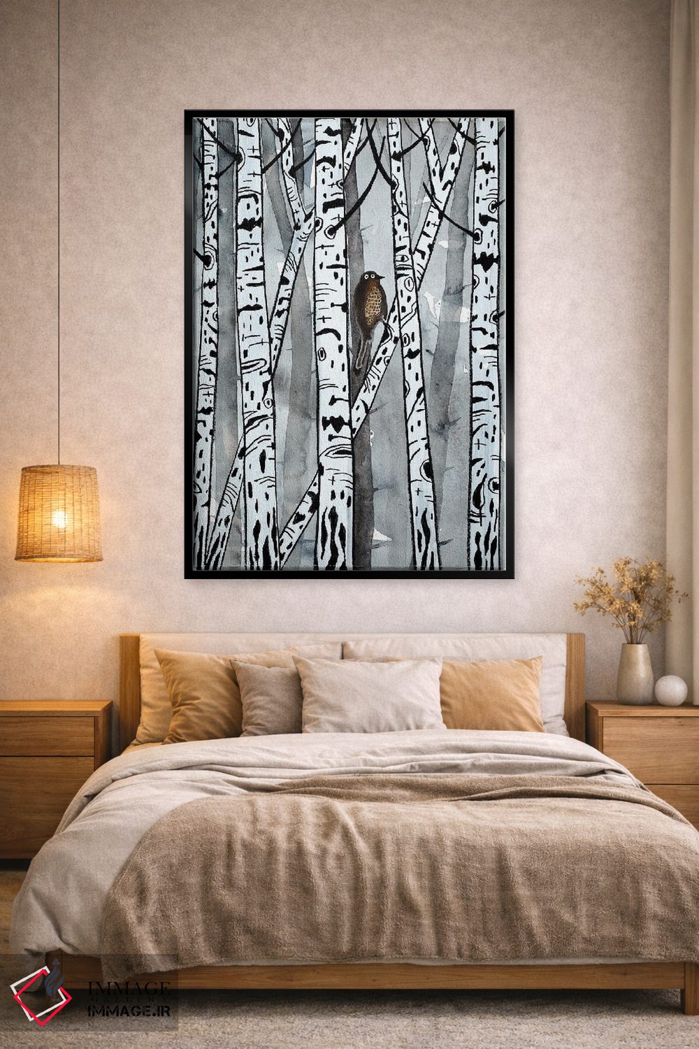 تابلو دکوراتیو پرنده شب اثر ناینکه کویپرز - D3B