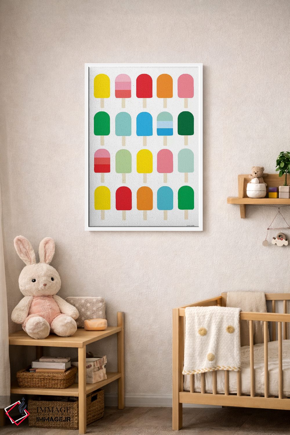 تابلو مینیمال تفریح با پاپ سیکل اثر آن کله - D3W