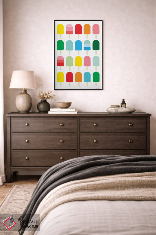 تابلو مینیمال تفریح با پاپ سیکل اثر آن کله - D5B