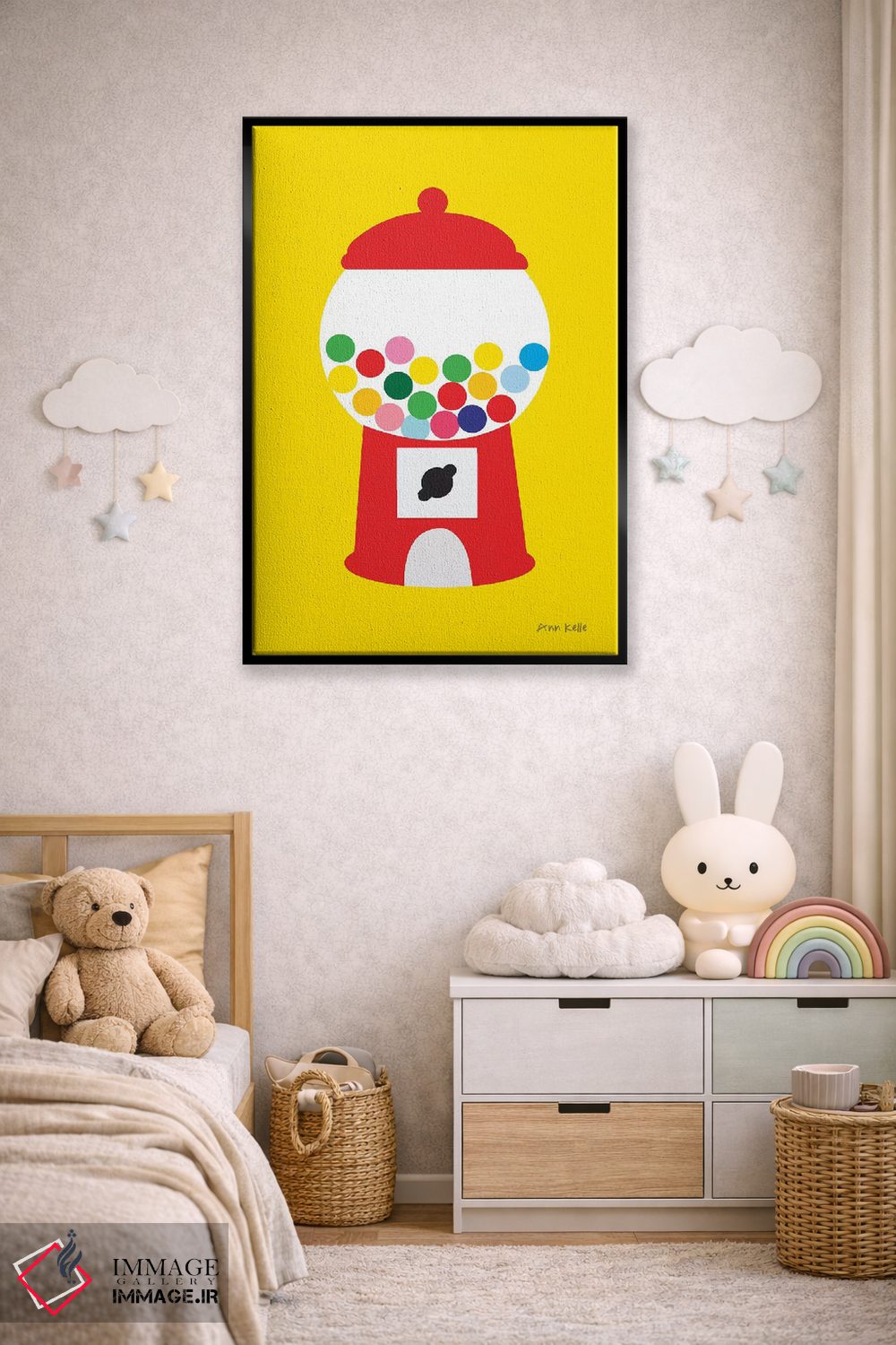 تابلو مینیمال دستگاه آدامس فروشی اثر آن کله - D5B