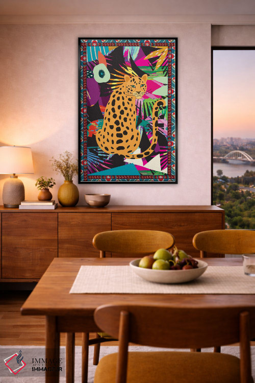 تابلو دکوراتیو زندگی یوزپلنگ اثر نیکی چو - D6B