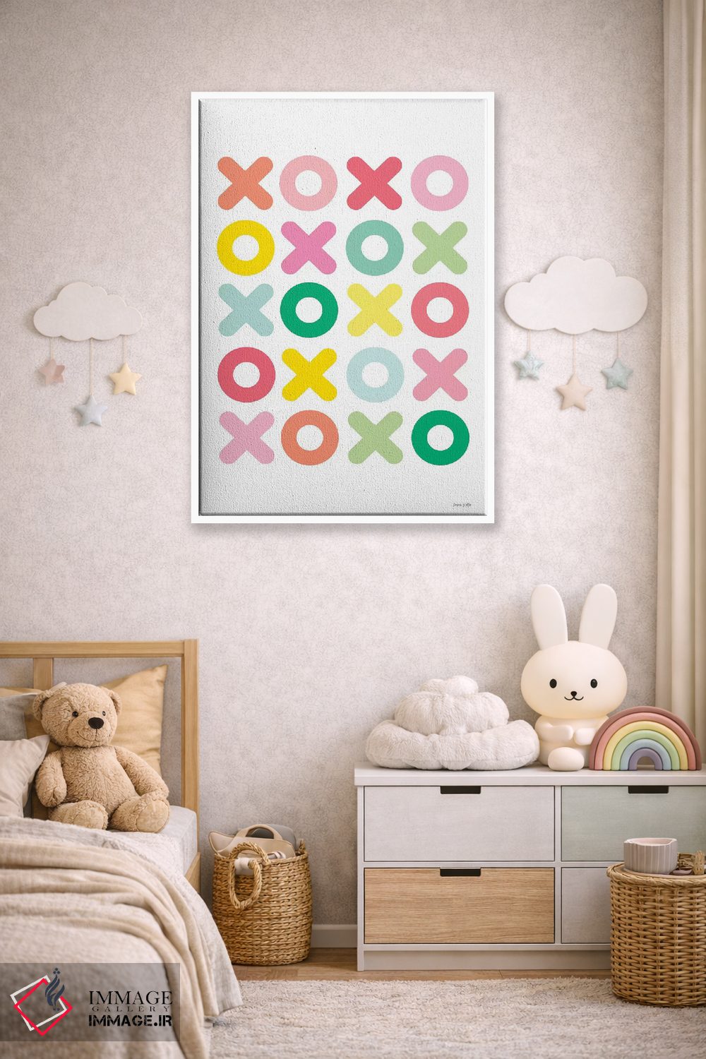 تابلو انتزاعی خیلی دوستت دارم اثر آن کله - D3W