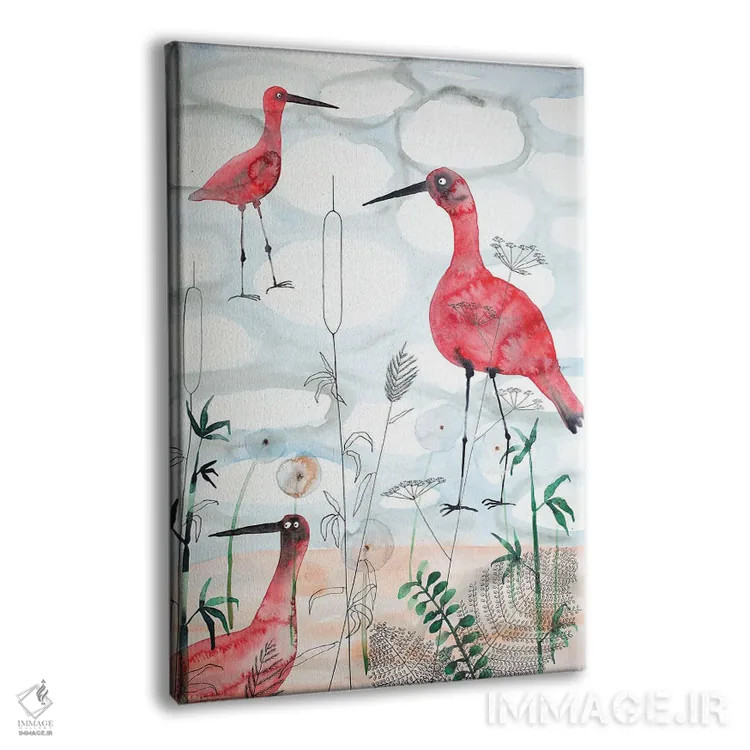 تابلو دکوراتیو ایبیس ها اثر ناینکه کویپرز - نمای پرسپکتیو محصول