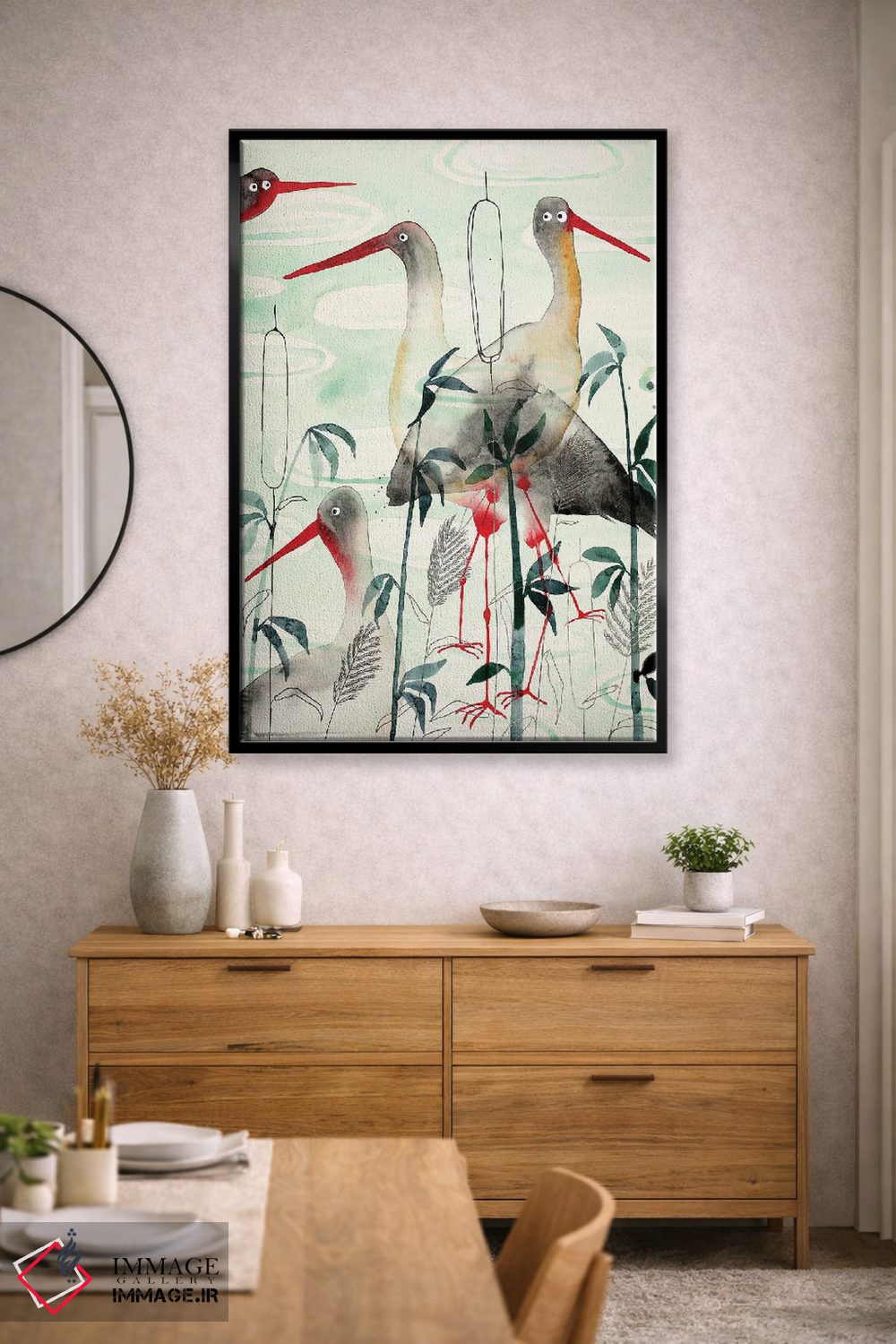 تابلو دکوراتیو لک لک ها اثر ناینکه کویپرز - D3B