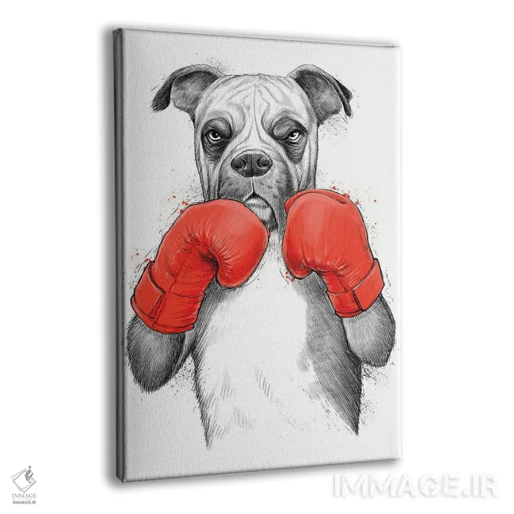 تابلو دکوراتیو بوکسور اثر نیکیتا کورنکوف - نمای پرسپکتیو محصول