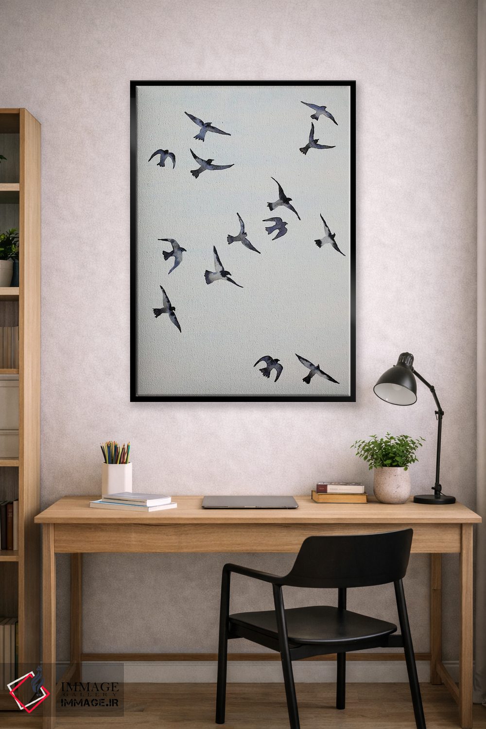 تابلو دکوراتیو کلاغ ها اثر ناینکه کویپرز - D2B
