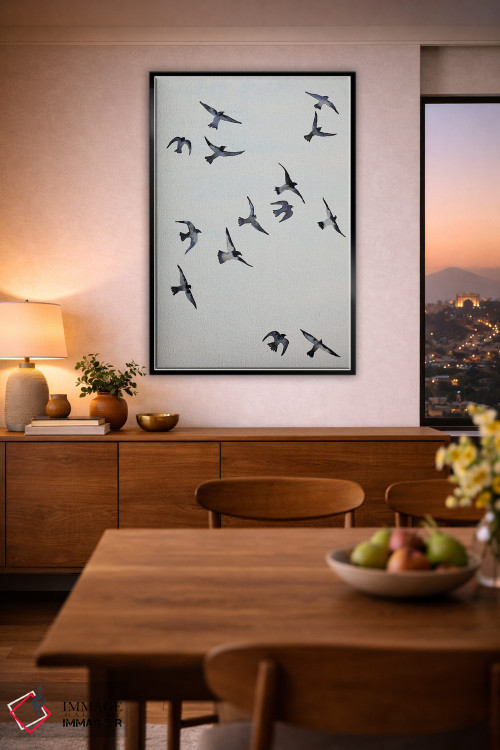 تابلو دکوراتیو کلاغ ها اثر ناینکه کویپرز - D3B