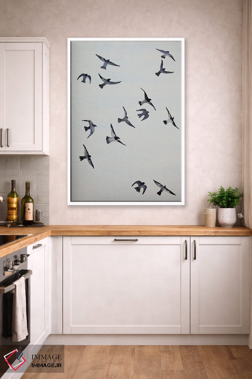 تابلو دکوراتیو کلاغ ها اثر ناینکه کویپرز - D4W