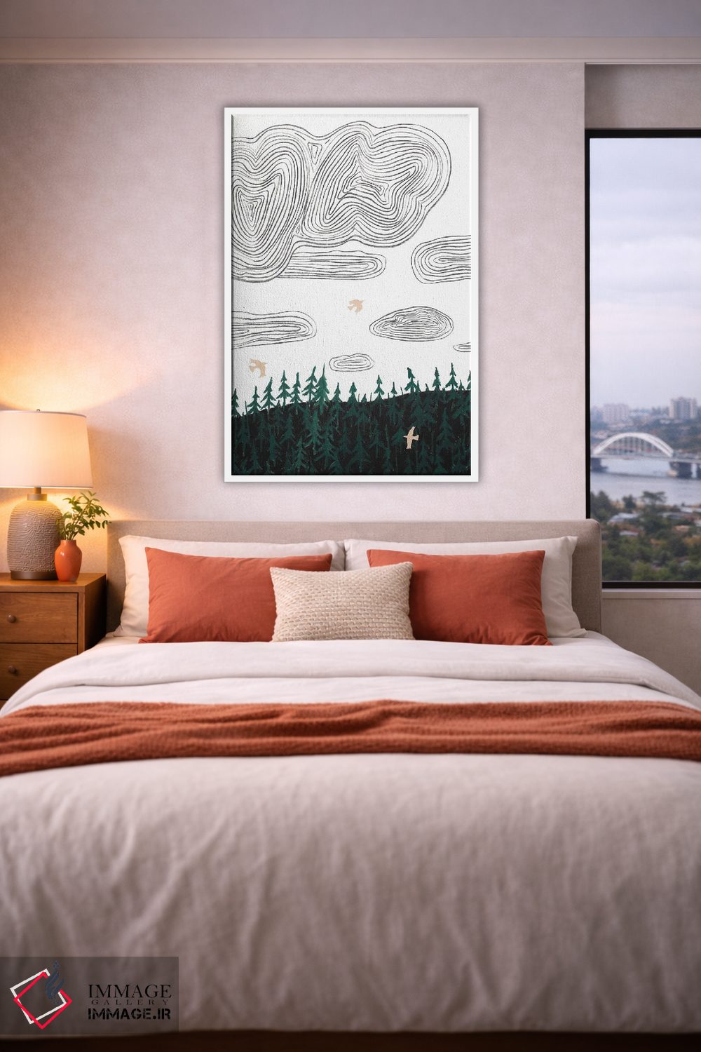 تابلو دکوراتیو پرندگان اثر ناینکه کویپرز - D2W