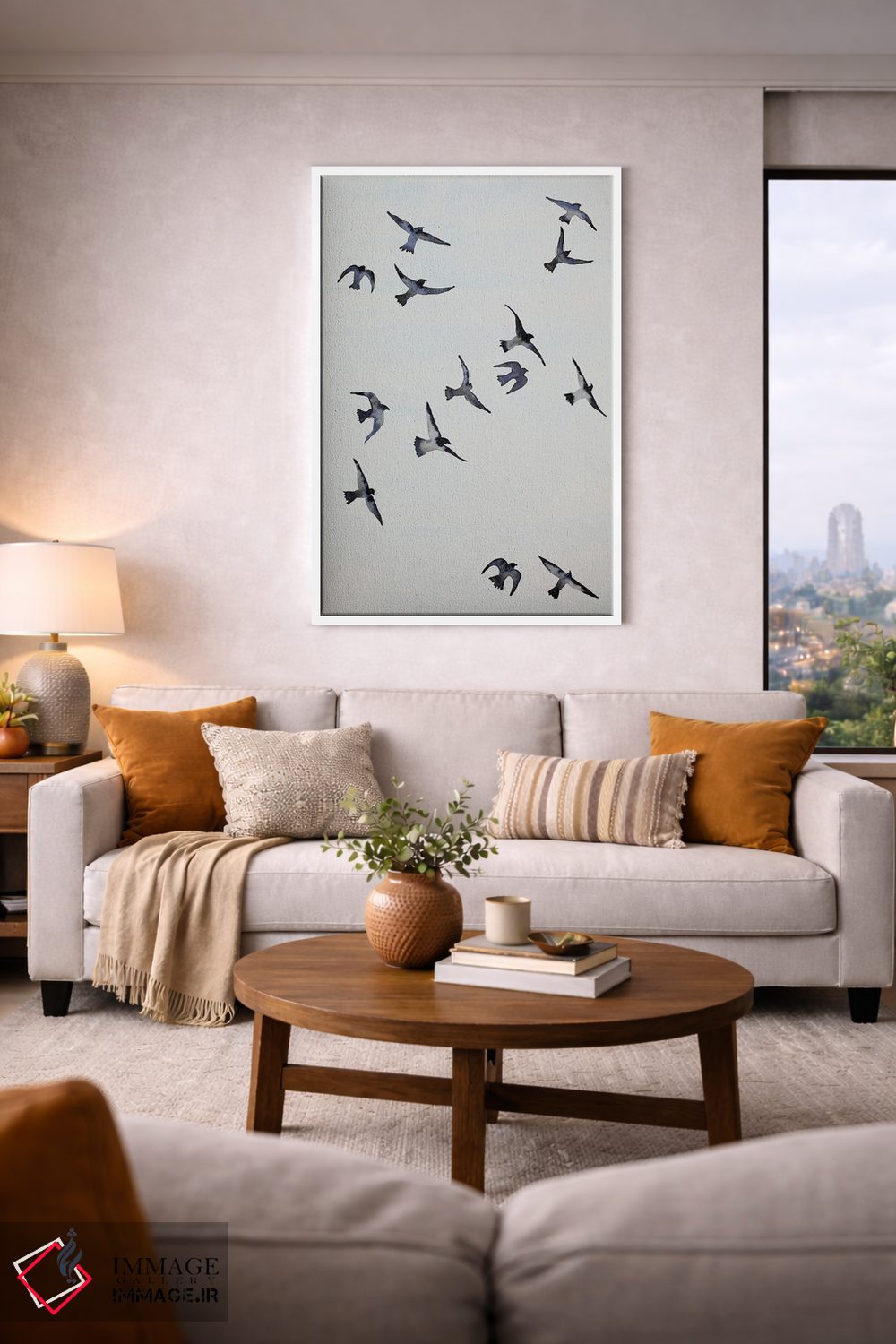 تابلو دکوراتیو کلاغ ها اثر ناینکه کویپرز - D5W