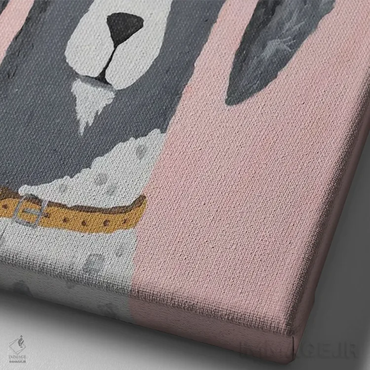 تابلو دکوراتیو پودل پادشاه اثر ناینکه کویپرز - نمای نزدیک بافت بوم