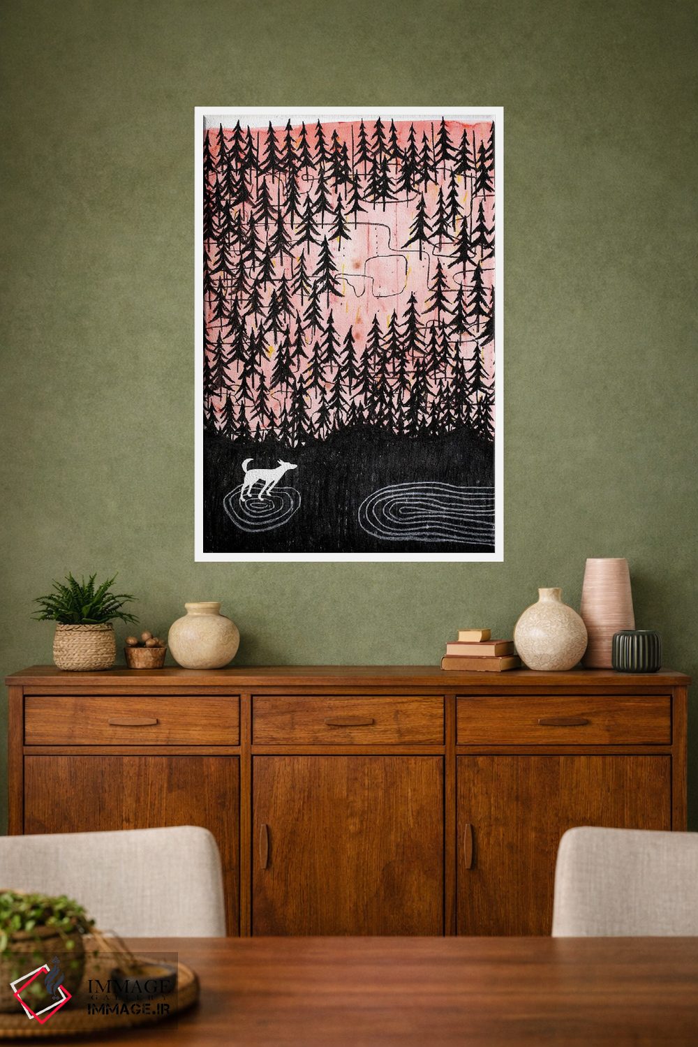 تابلو دکوراتیو قدم زدن در جنگل اثر ناینکه کویپرز - D1W