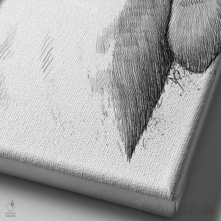 تابلو دکوراتیو بوکسور اثر نیکیتا کورنکوف - نمای نزدیک بافت بوم