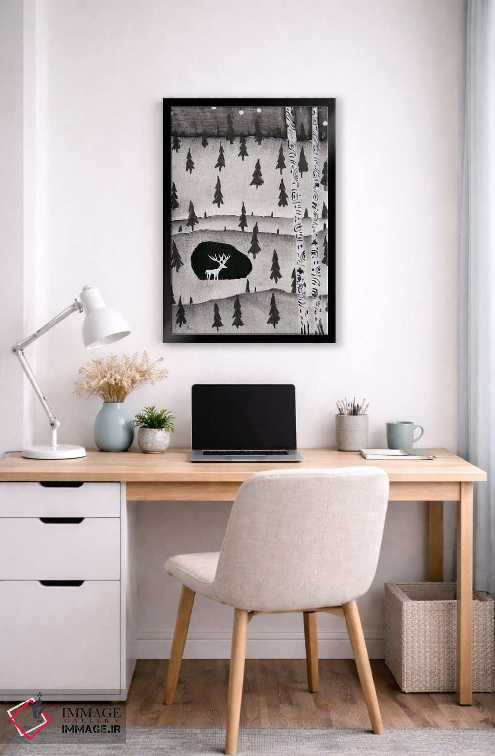 تابلو دکوراتیو گوزن اثر ناینکه کویپرز - D6B