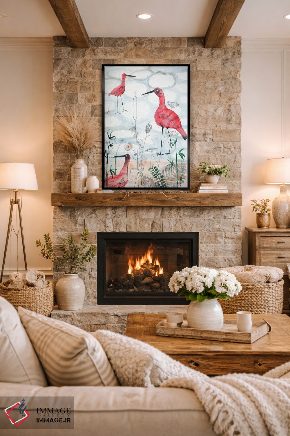 تابلو دکوراتیو ایبیس ها اثر ناینکه کویپرز - D1B