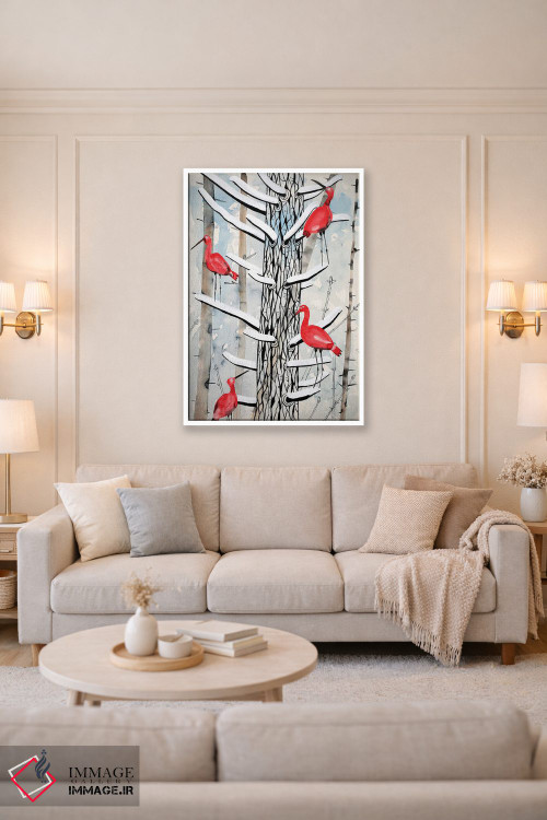 تابلو دکوراتیو ایبیس ها در برف اثر ناینکه کویپرز - D2W